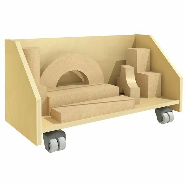 Whitney Brothers WB4374 24'' x 16'' x 15'' Mobile Building Block Storage Cart 9464374